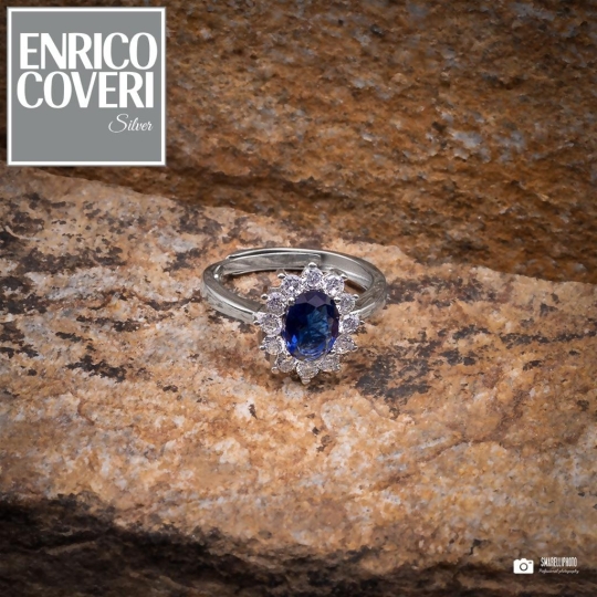 Coveri Jewels | Anello zircone blu