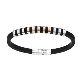 Zancan | Bracciale Hi teck in acciaio e caucciù